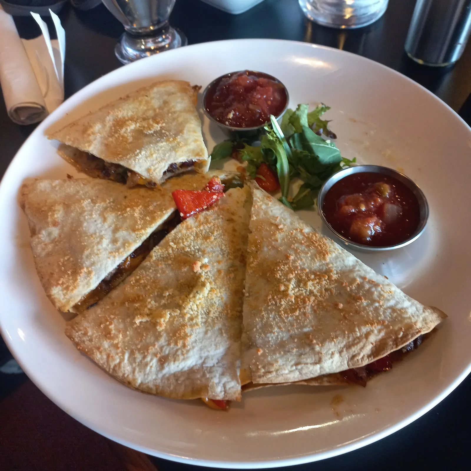 Vegetable Quesadilla, as served at Dailyn